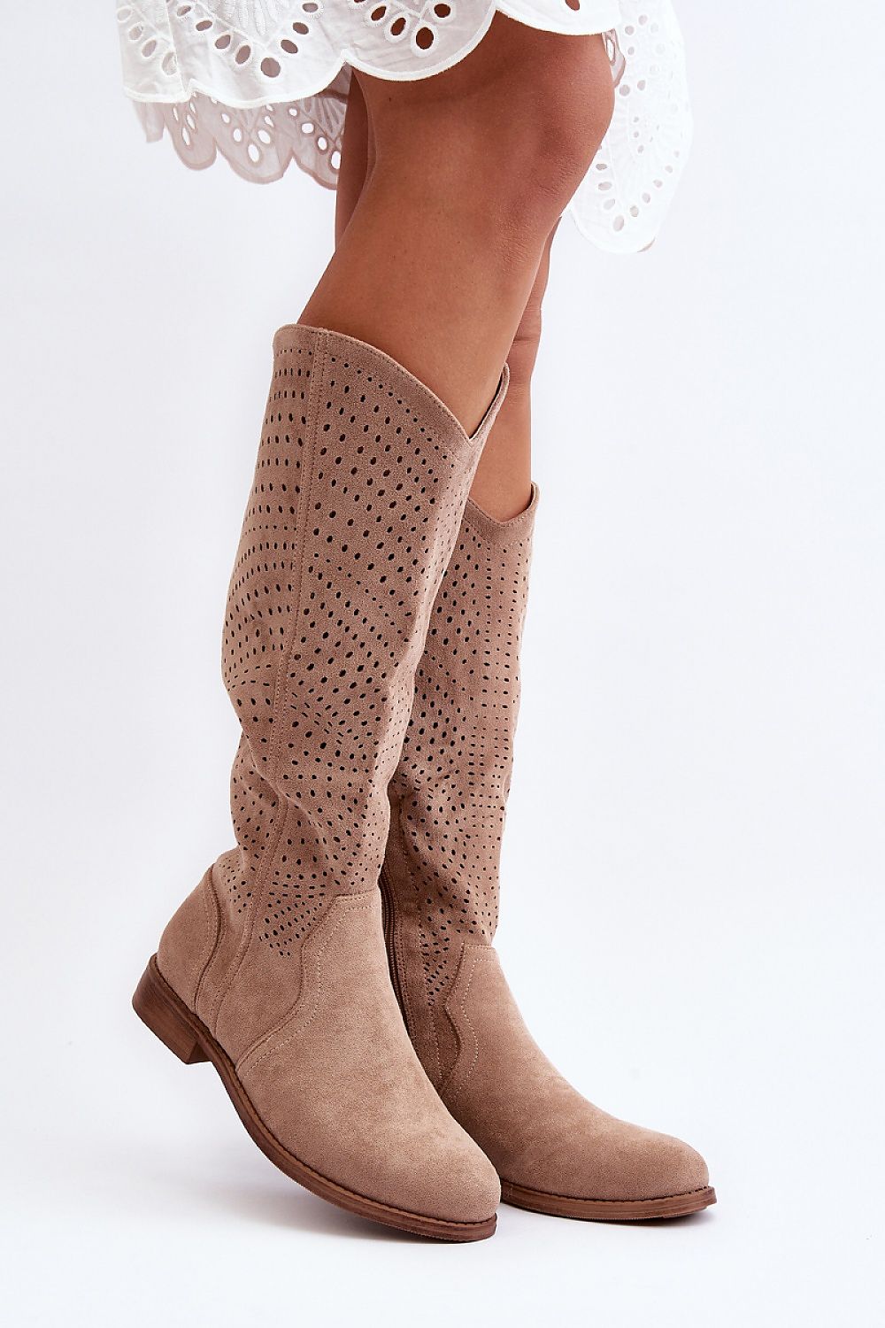 Step in style openwork boots