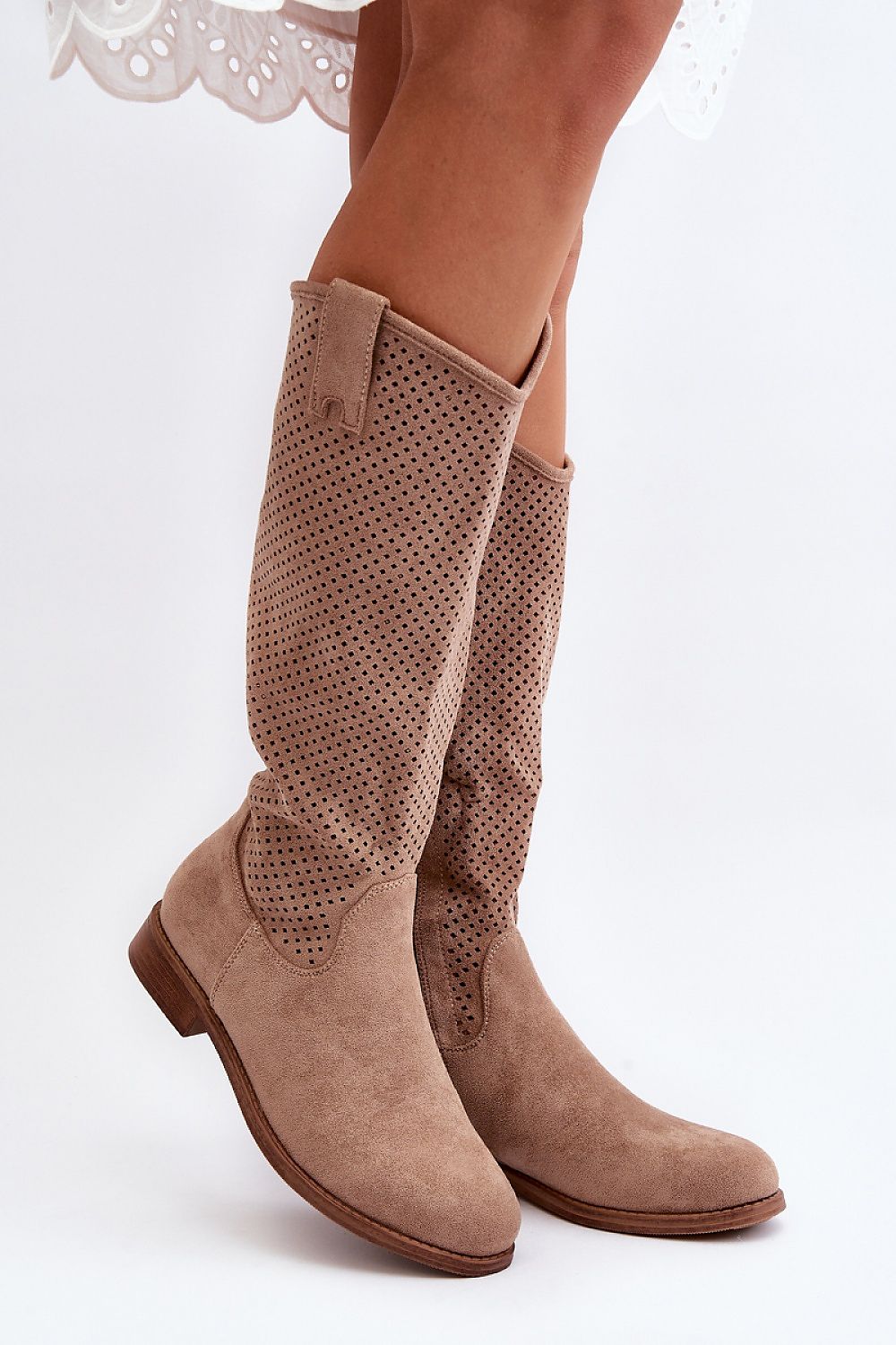 Step in style openwork boots