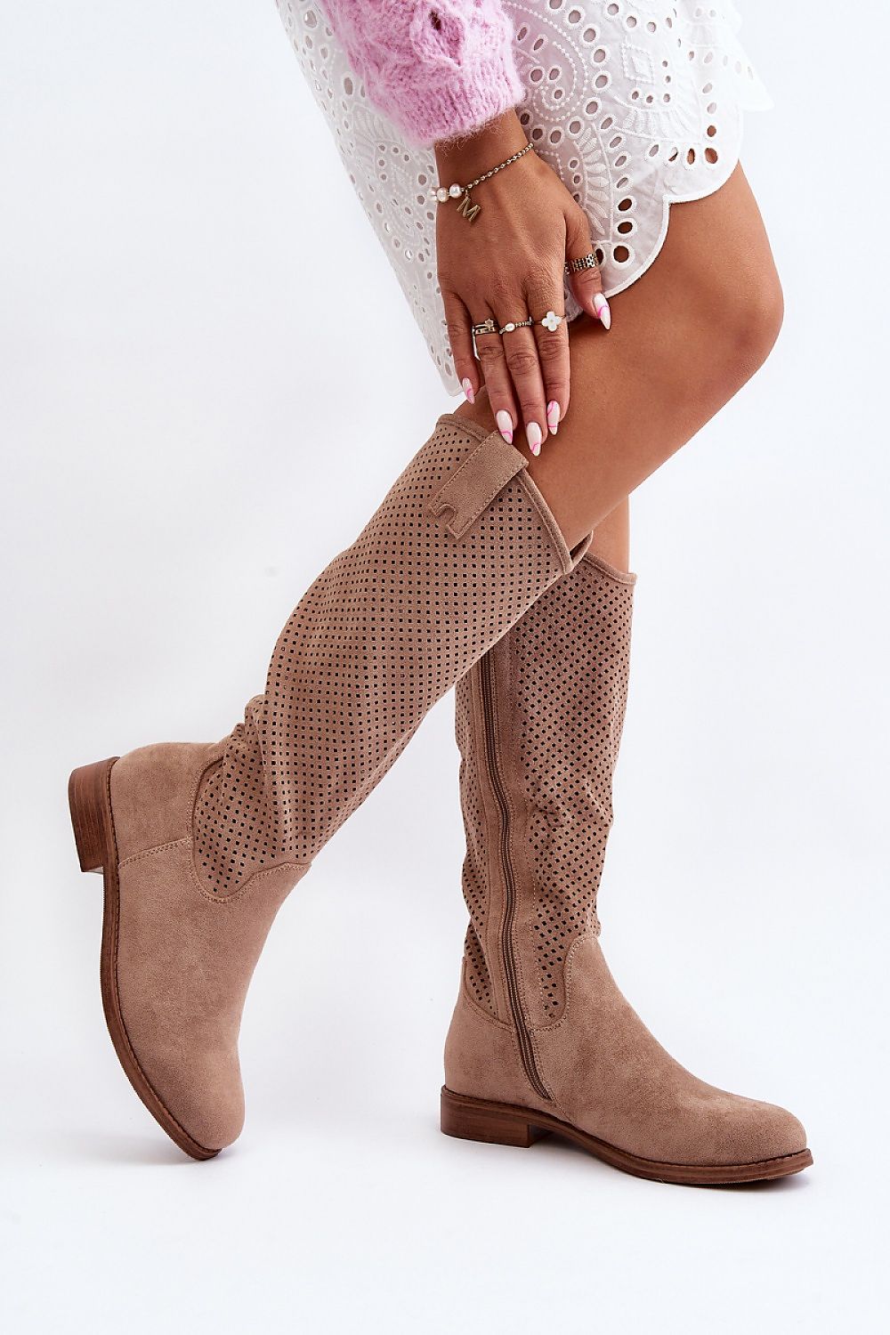 Step in style openwork boots