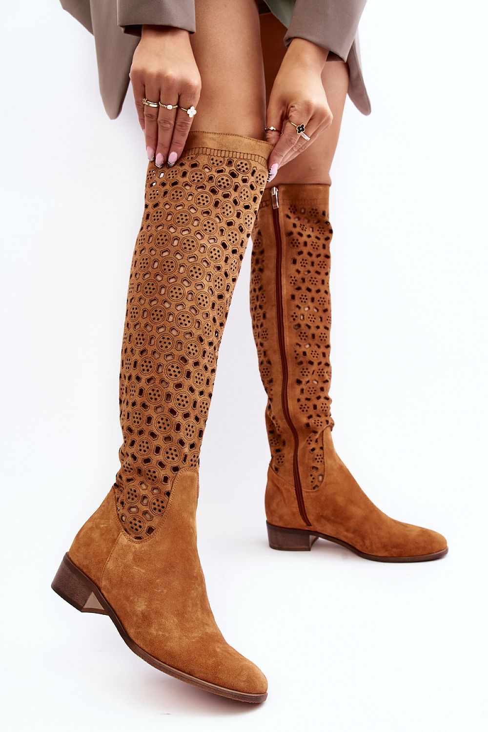 Step in style openwork boots