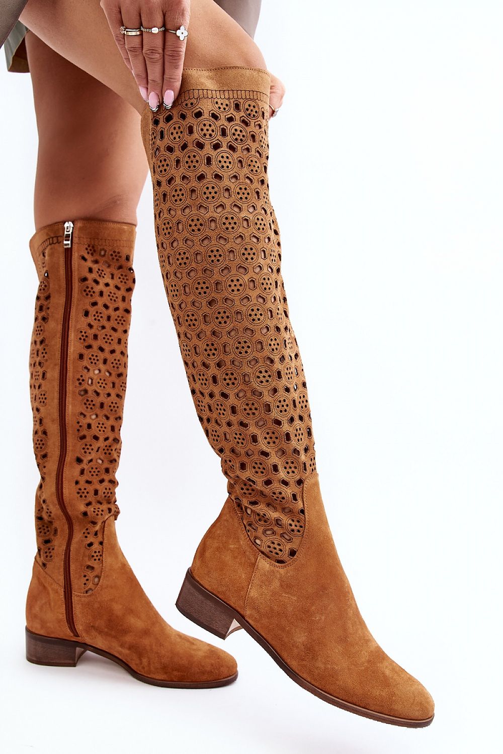 Step in style openwork boots