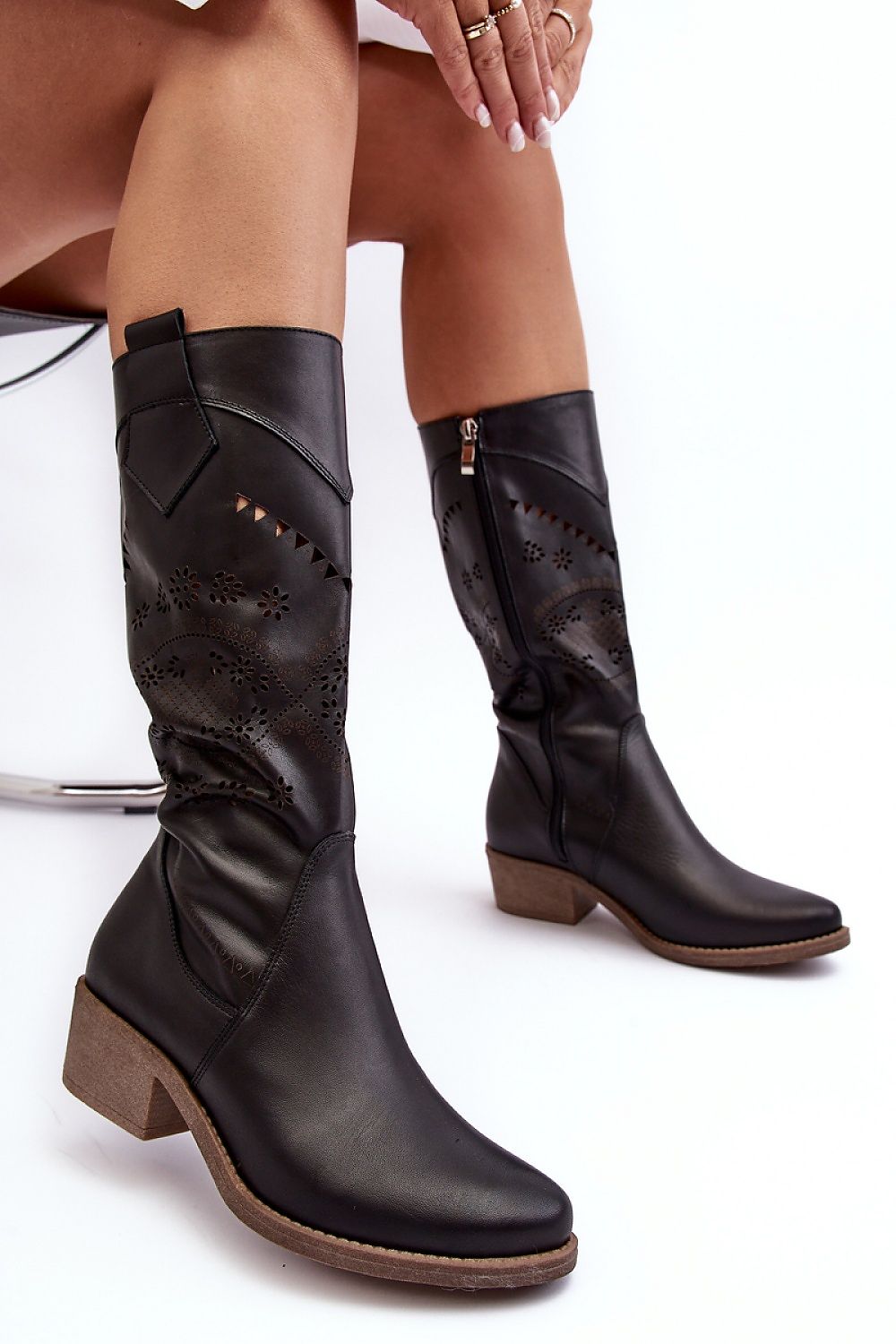 Step in style openwork boots