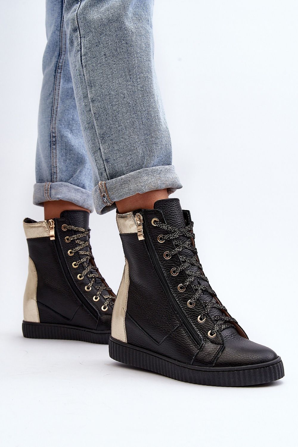 Step in style buskin sneakers