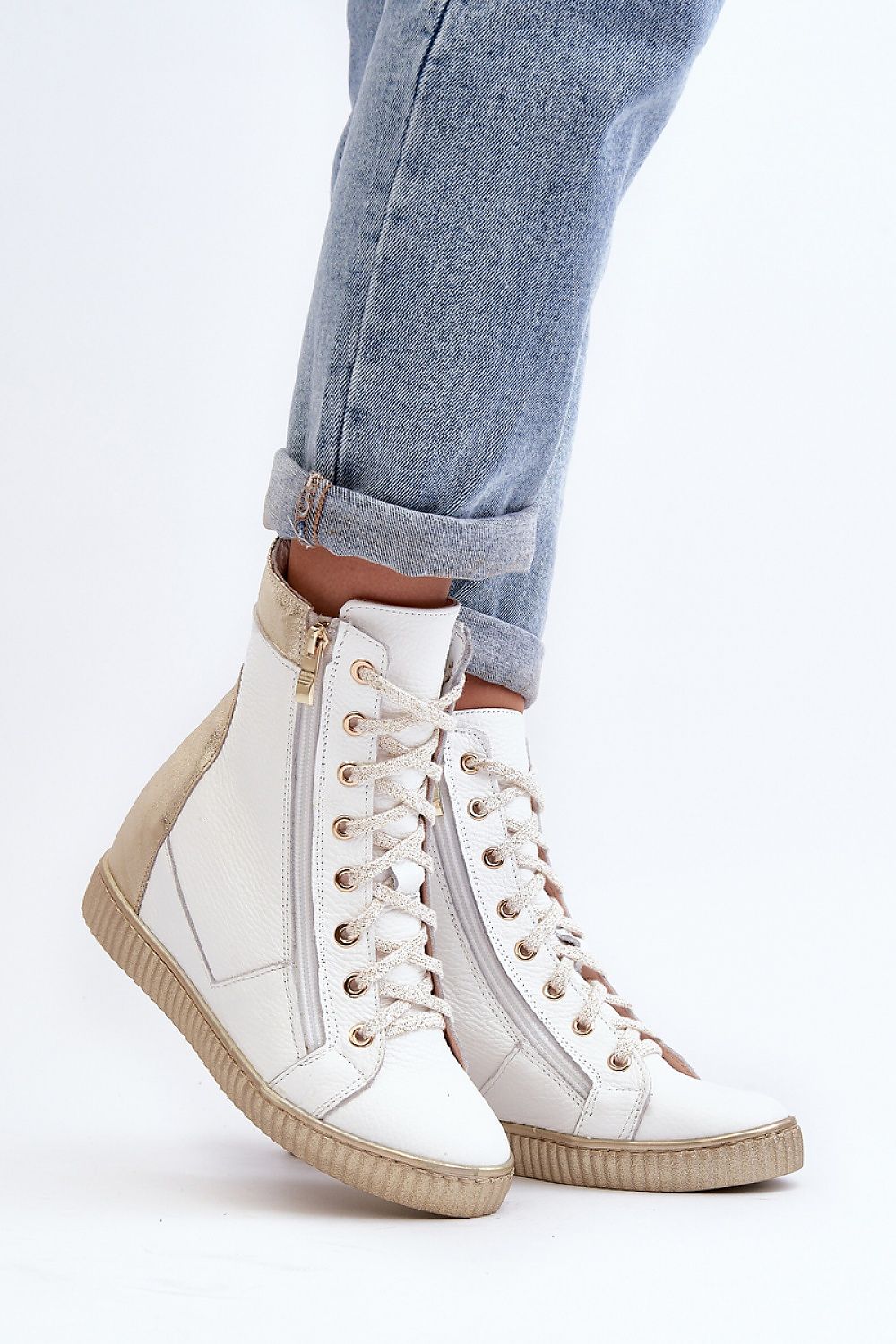 Step in style buskin sneakers