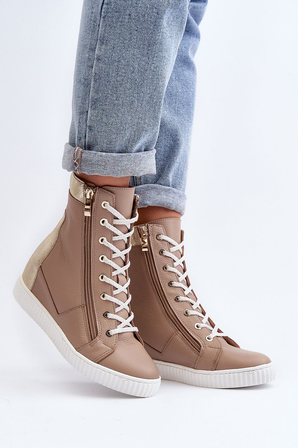 Step in style buskin sneakers