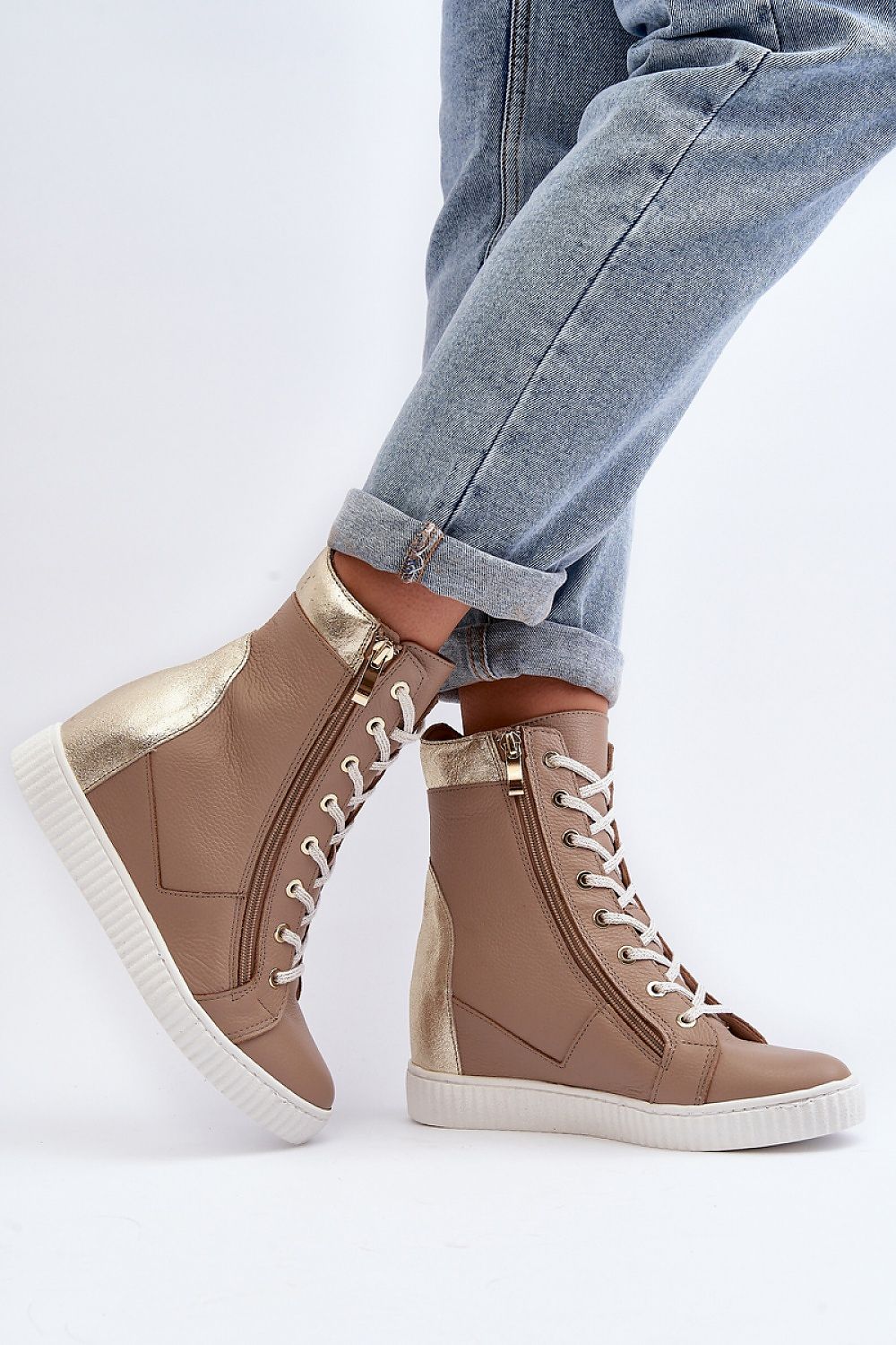 Step in style buskin sneakers