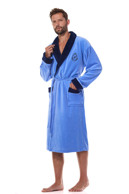 Men's bathrobe model 199722 L&L collection