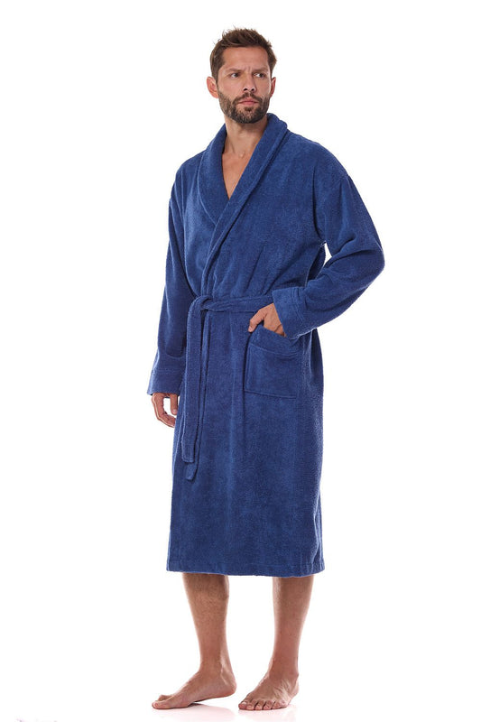 Men's bathrobe model 199723 L&L collection