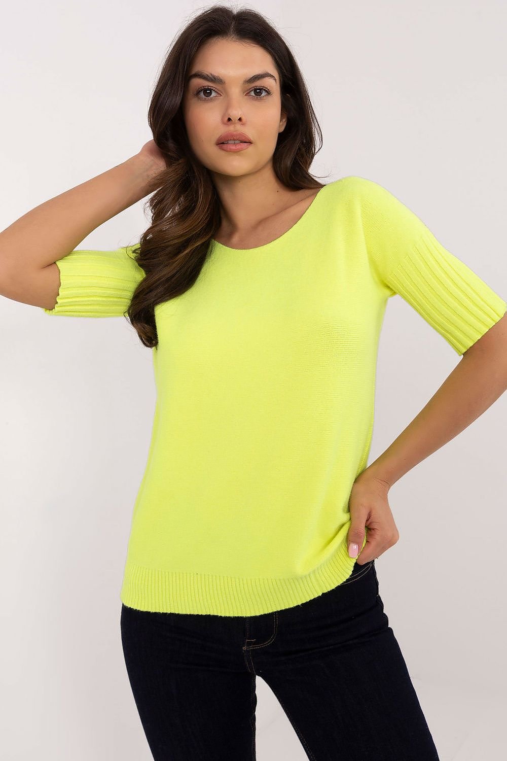 Short-sleeved sweater model 203808 Italy Moda