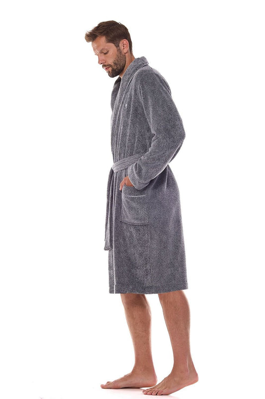 Men's bathrobe model 206079 L&L collection