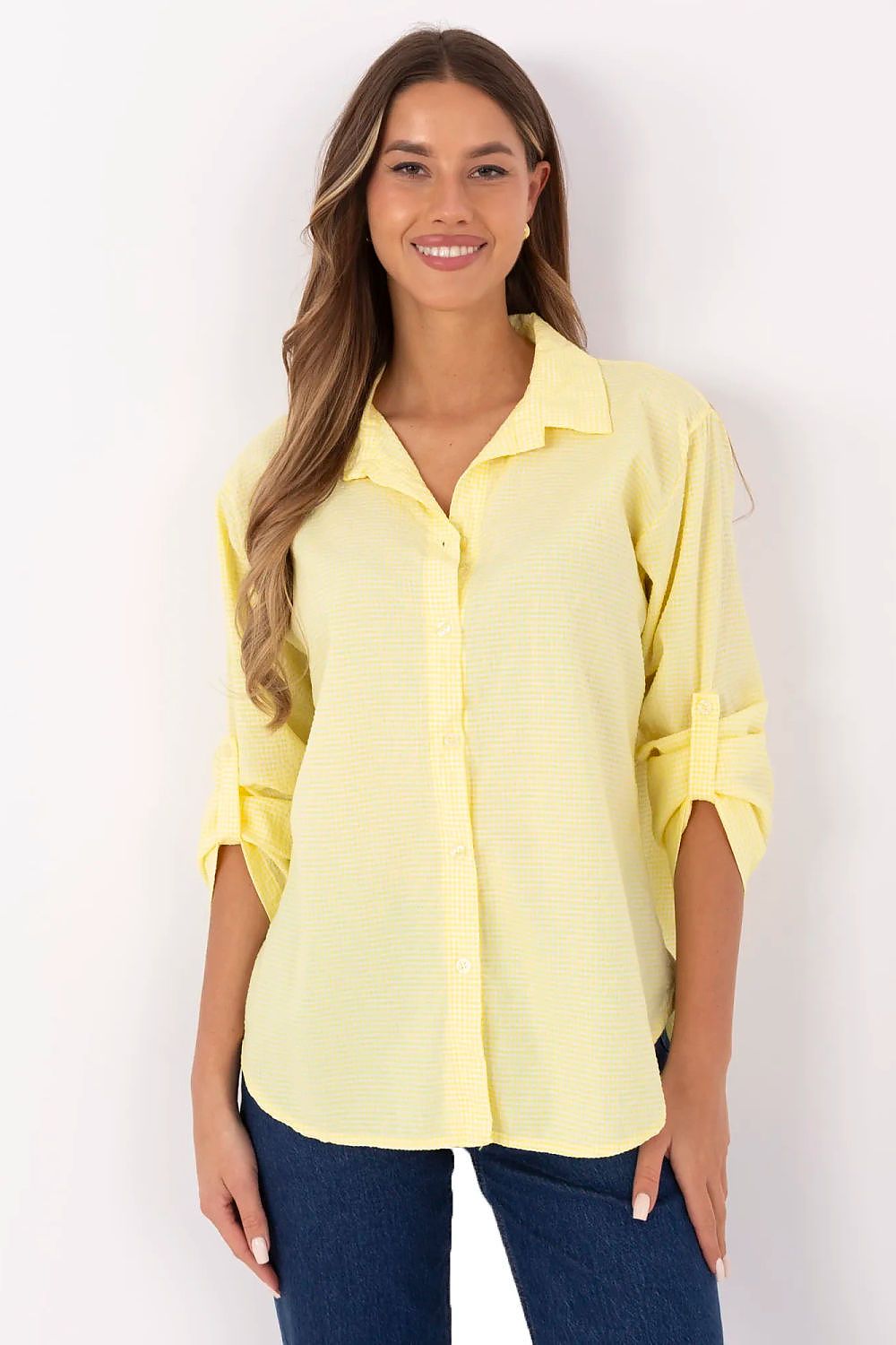 Chemise manche longue model 210005 Italy Moda