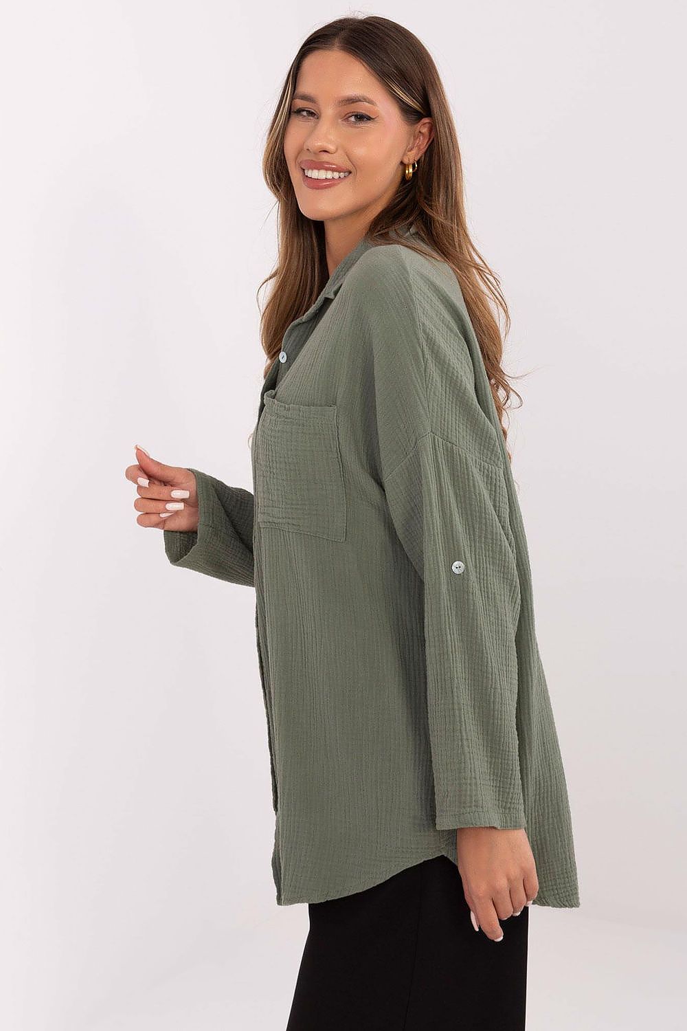 Chemise manche longue model 210009 Italy Moda