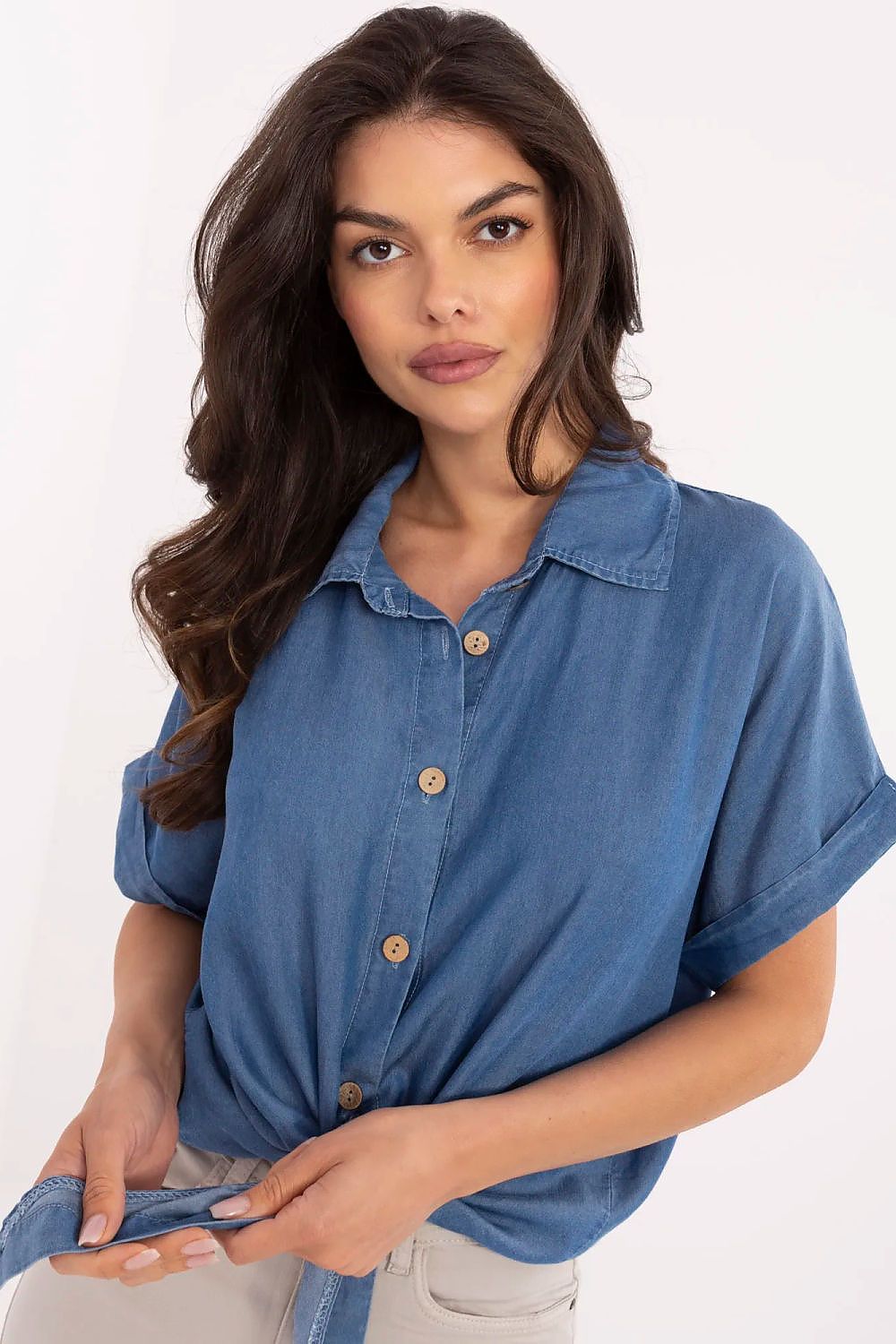 Chemise manche longue model 213594 Italy Moda