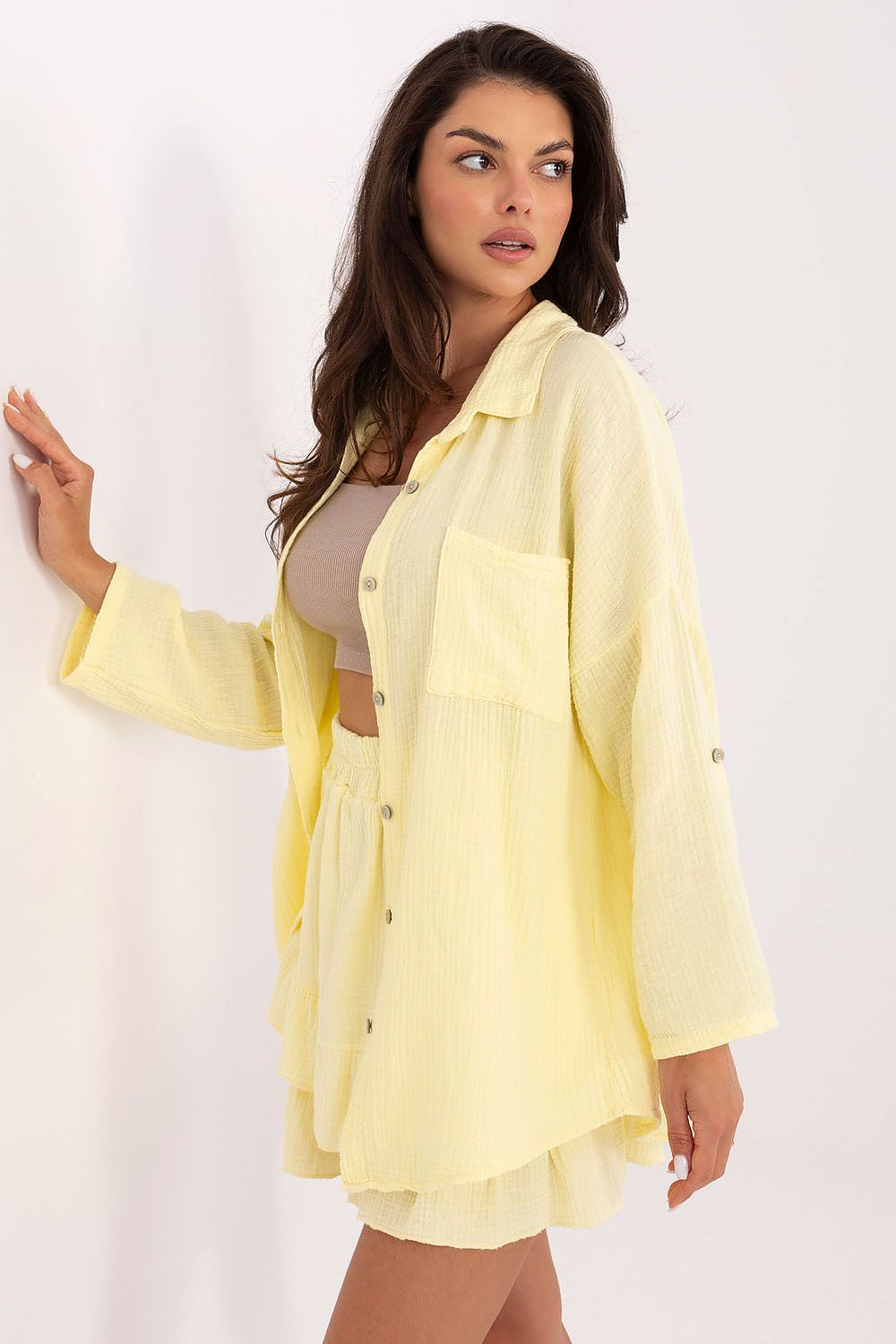 Chemise manche longue model 215498 Italy Moda