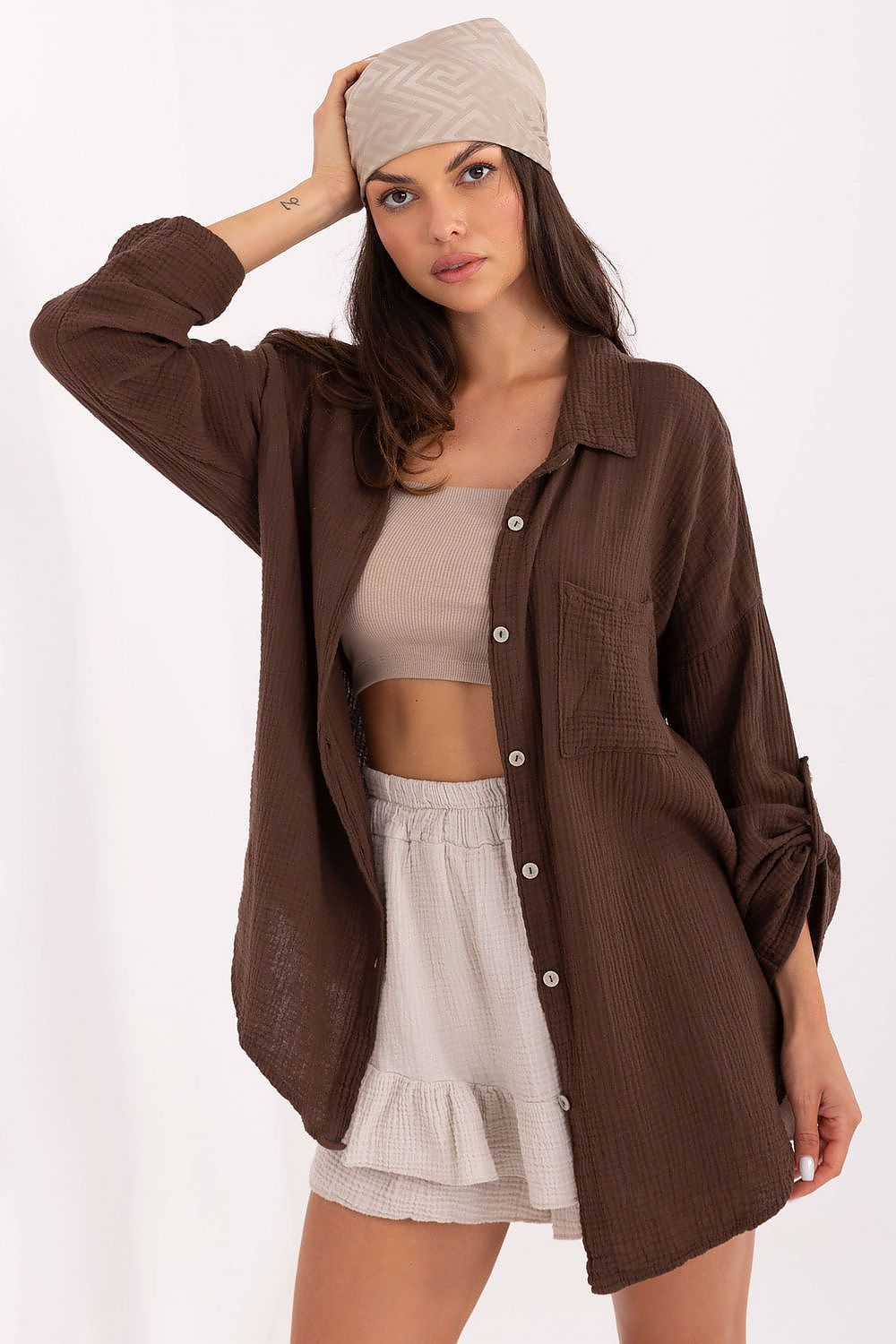 Chemise manche longue model 215499 Italy Moda