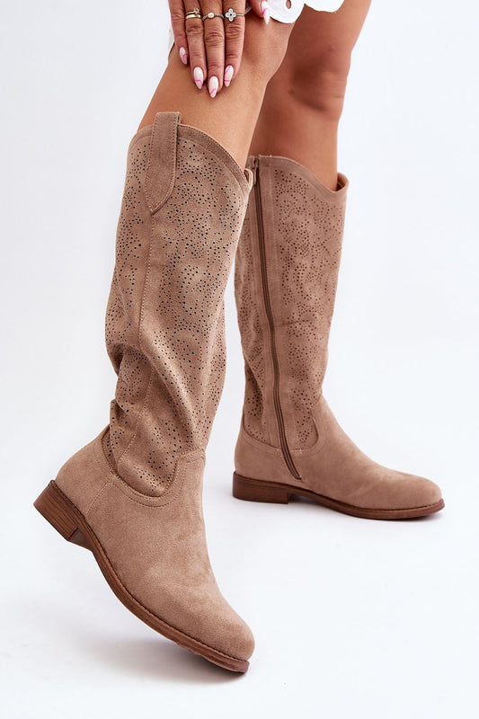 Step in style openwork boots