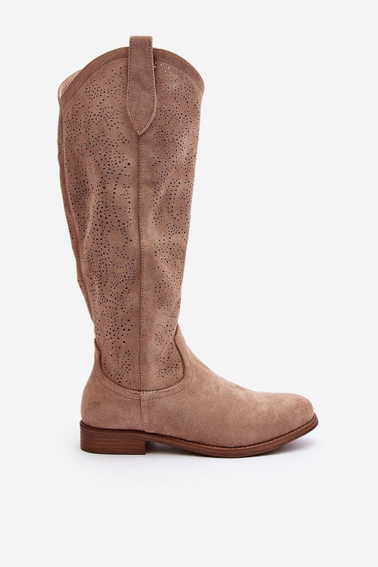 Step in style openwork boots