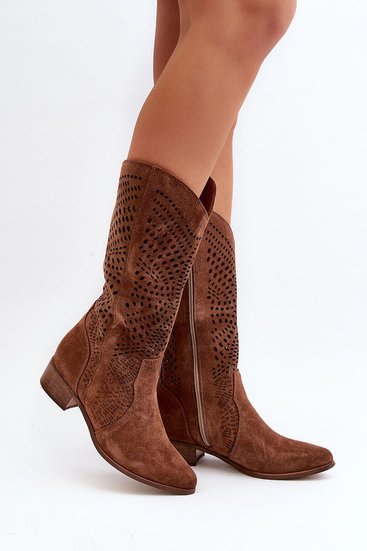 Step in style openwork boots