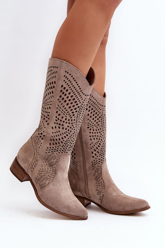 Step in style openwork boots