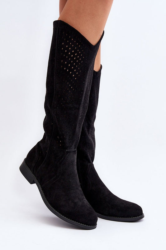 Step in style openwork boots