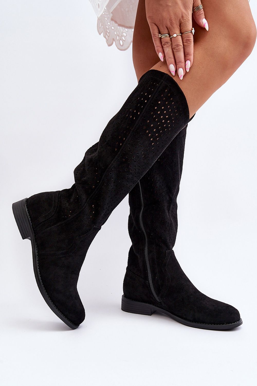 Step in style openwork boots