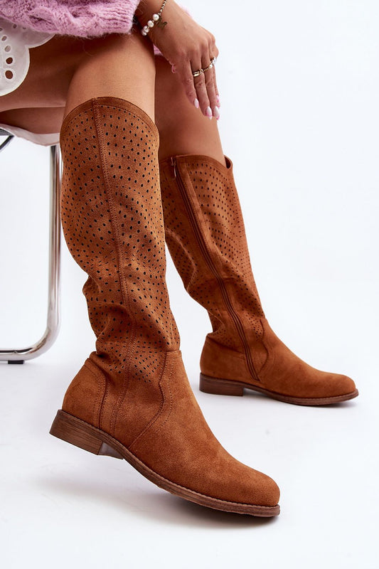 Step in style openwork boots