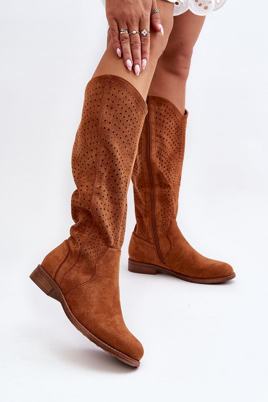 Step in style openwork boots