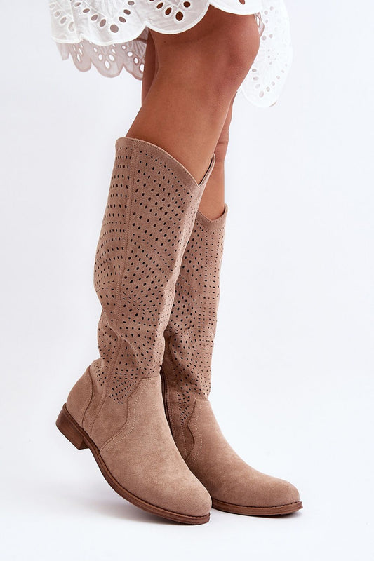 Step in style openwork boots