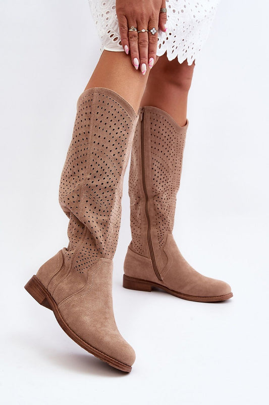 Step in style openwork boots