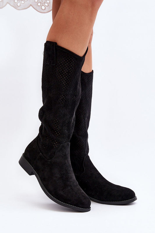 Step in style openwork boots