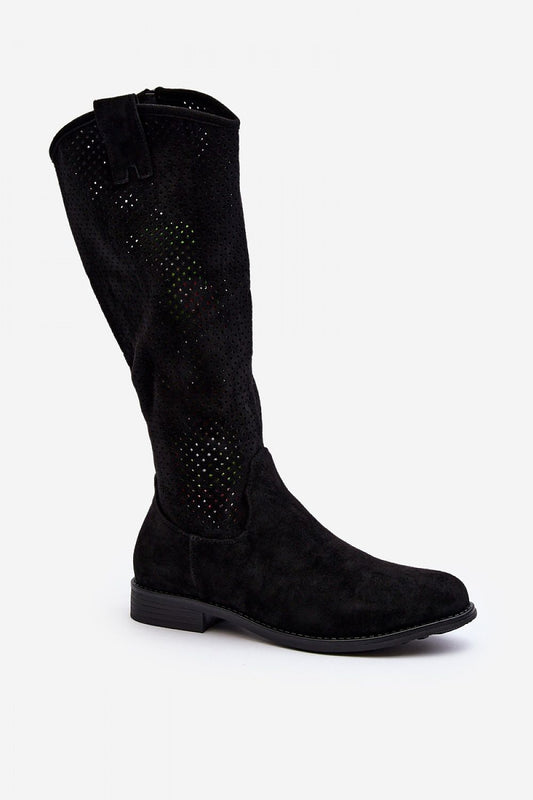 Step in style openwork boots
