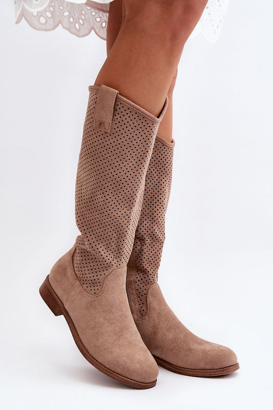 Step in style openwork boots