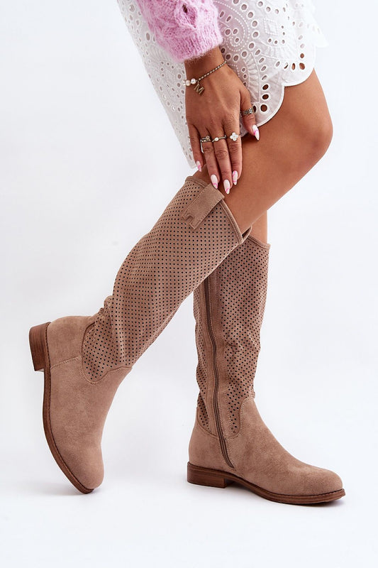 Step in style openwork boots