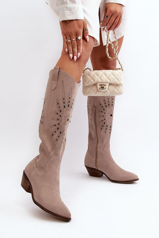 Step in style openwork boots