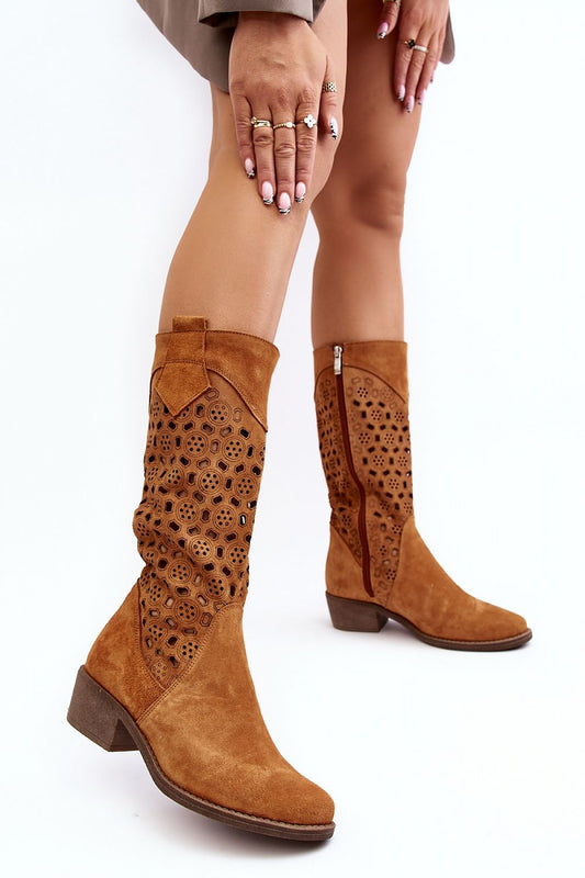 Step in style openwork boots