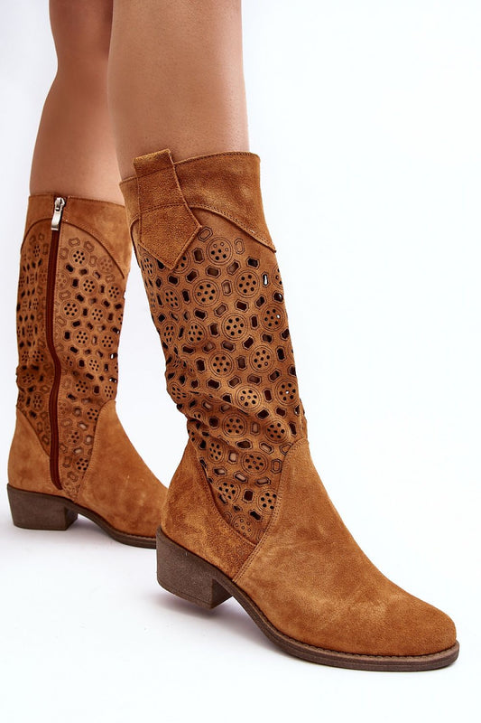 Step in style openwork boots