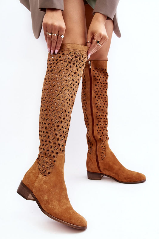 Step in style openwork boots