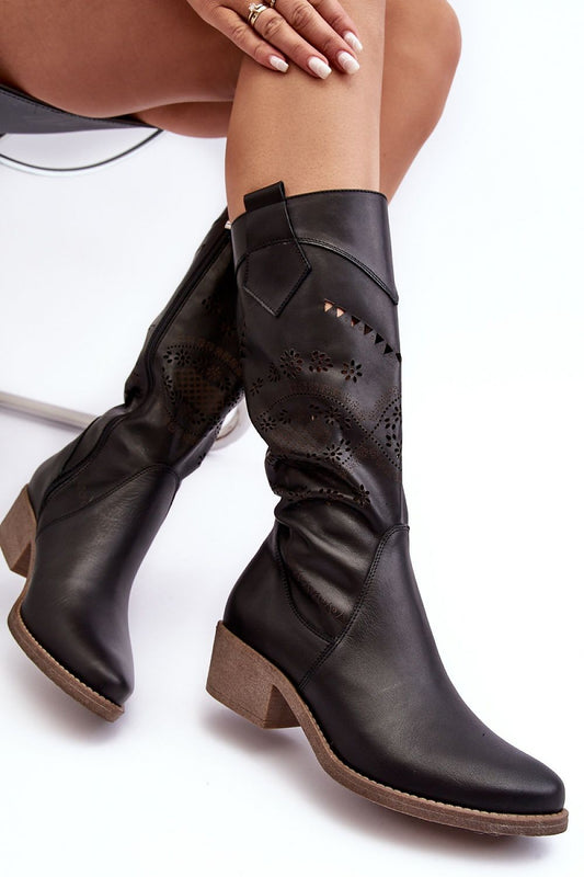 Step in style openwork boots
