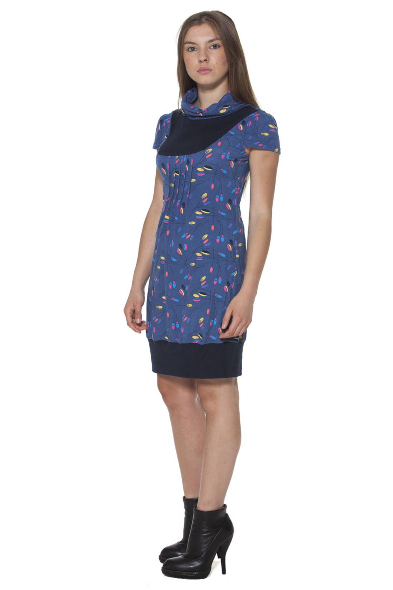 GINGER ROBE COURTE FEMME BLEU-1
