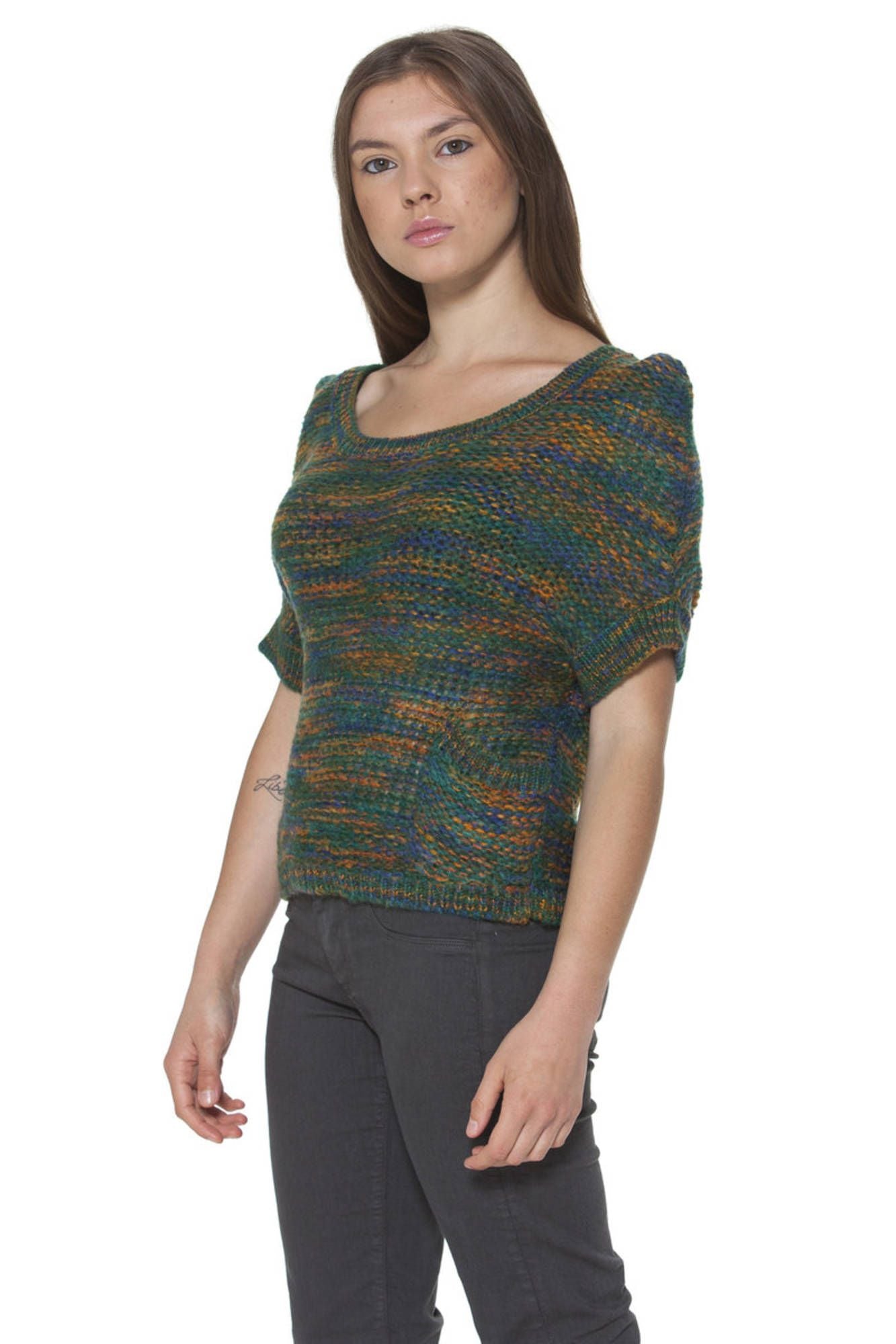 PULL FEMME VERT GINGEMBRE-1