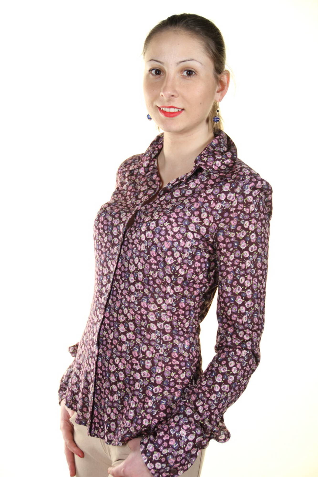 HOLIDAY INN CHEMISE MANCHES LONGUES VIOLET FEMME-2