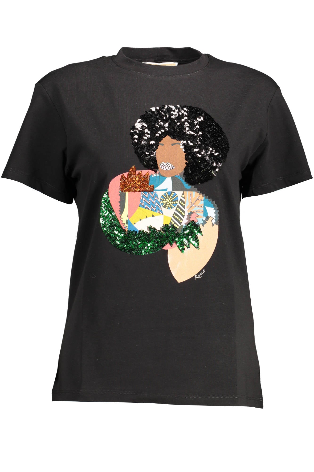 T-SHIRT MANCHES COURTES FEMME KOCCA NOIR-0